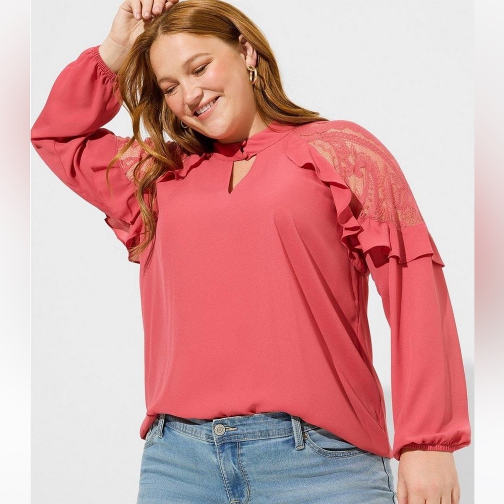 Size 1 Torrid XL = 14-16 Blouse